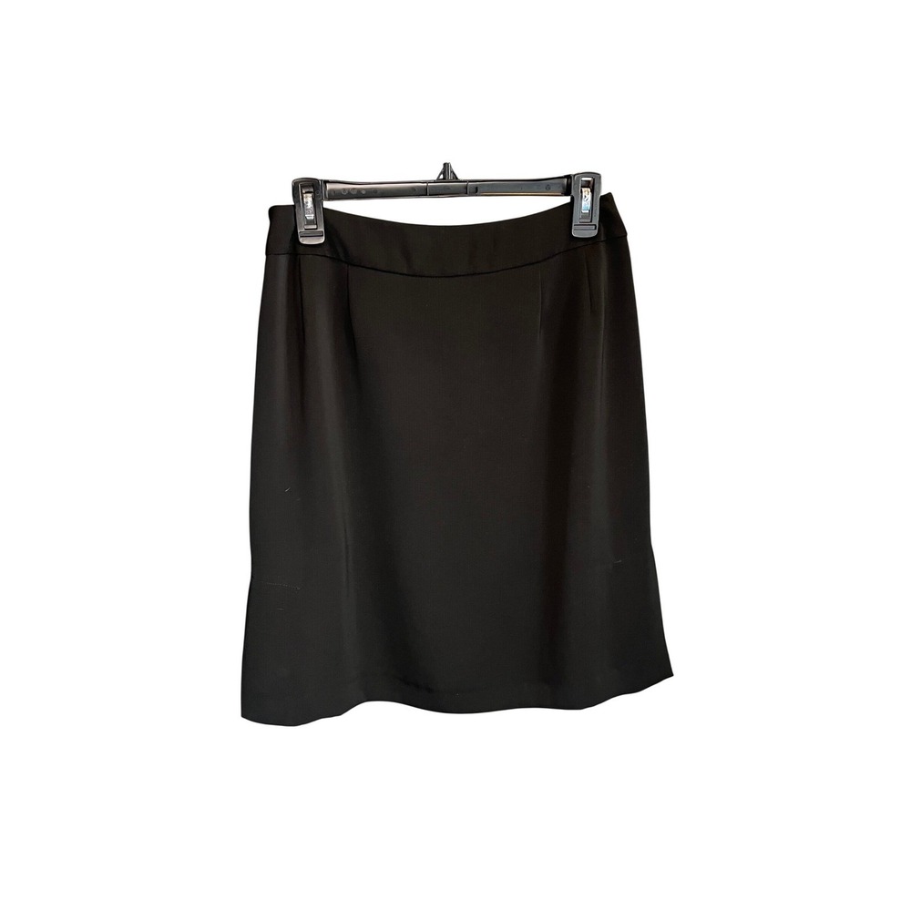 Herve Benard Petite Black Knee Length Skirt Size 10P